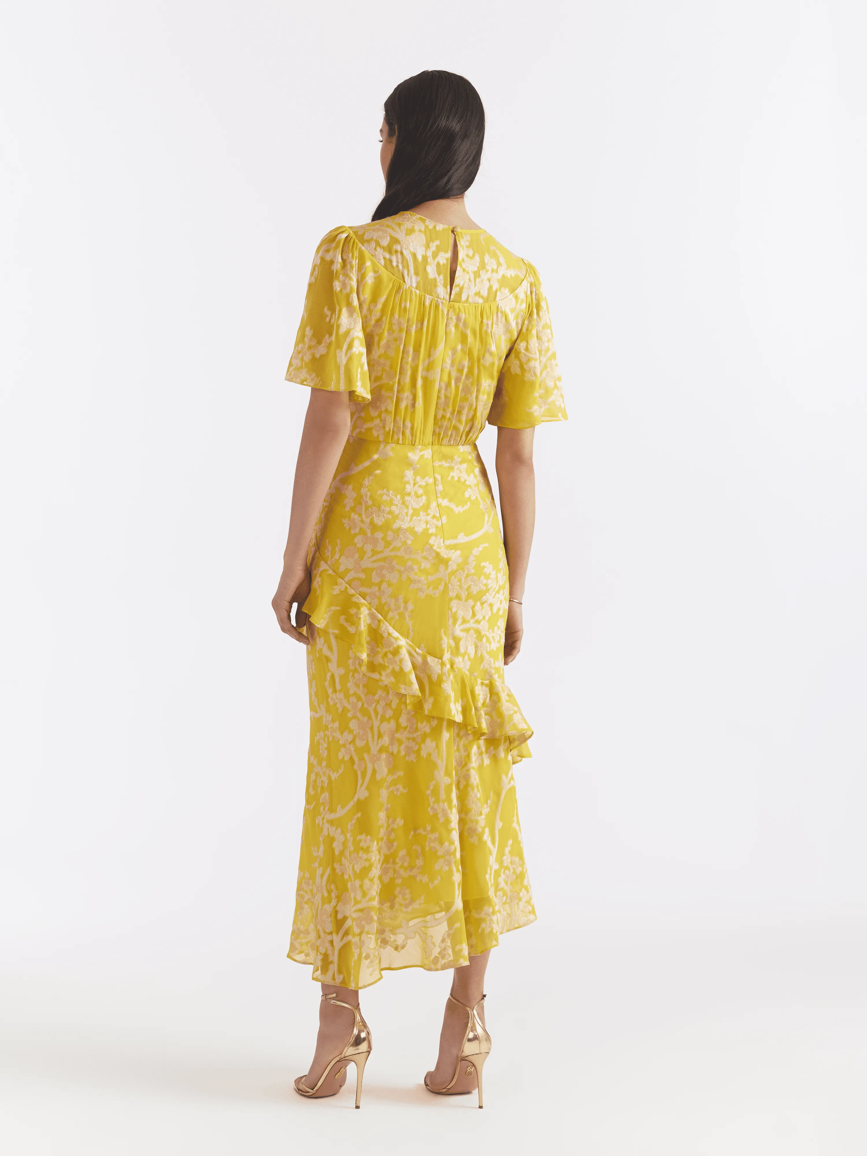 Vida B Dress in Bright Lemon