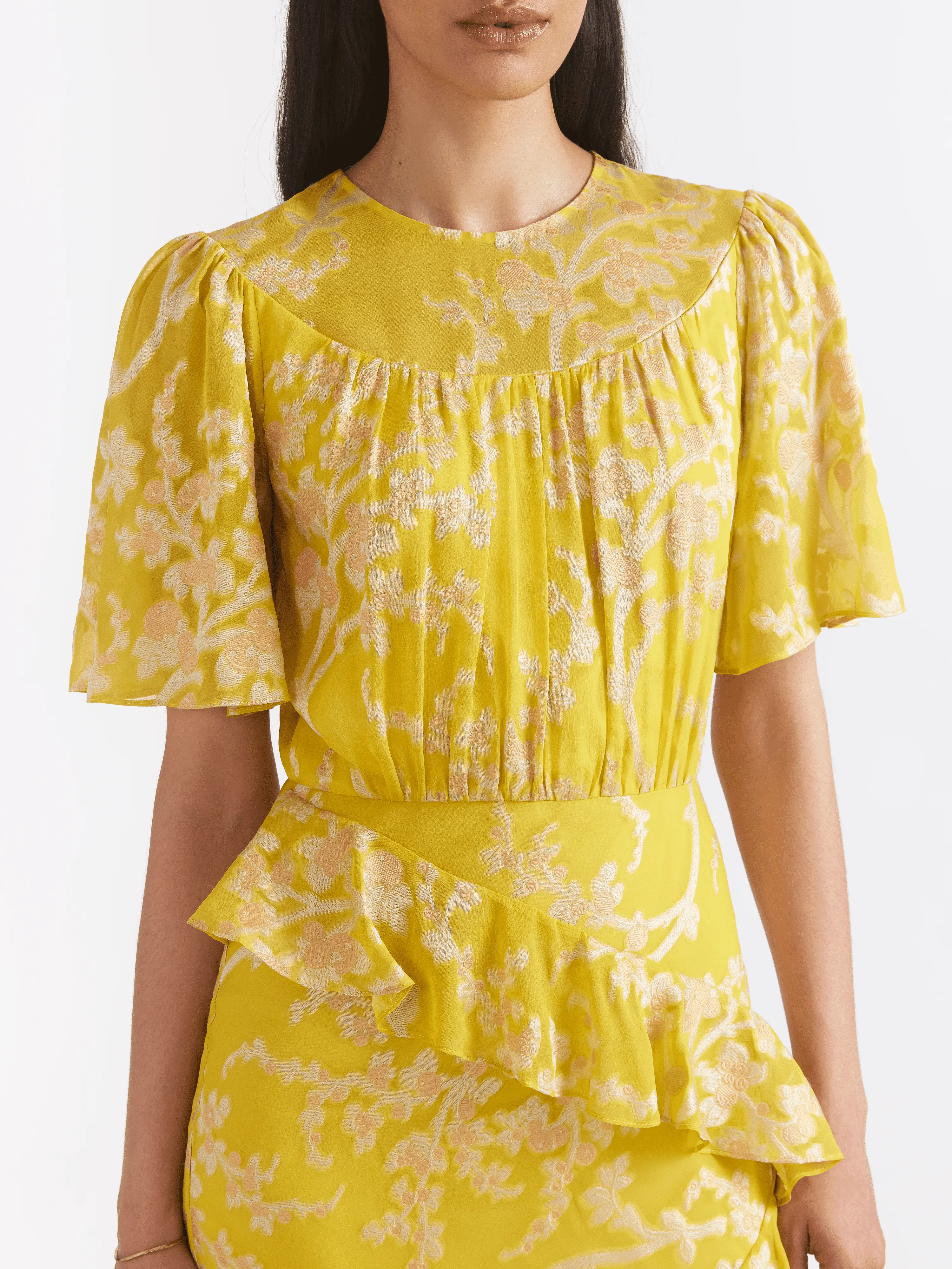 Vida B Dress in Bright Lemon