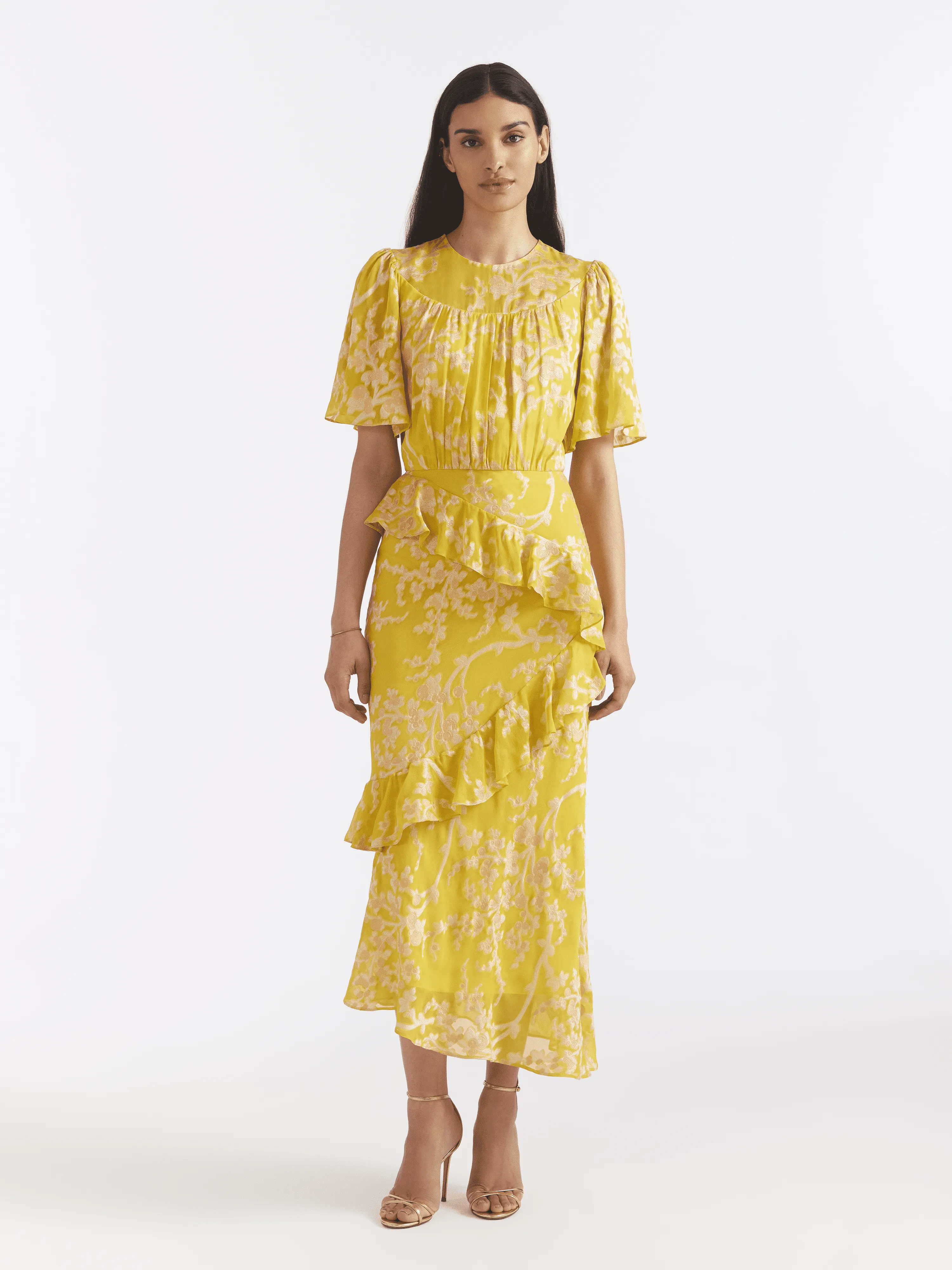 Vida B Dress in Bright Lemon