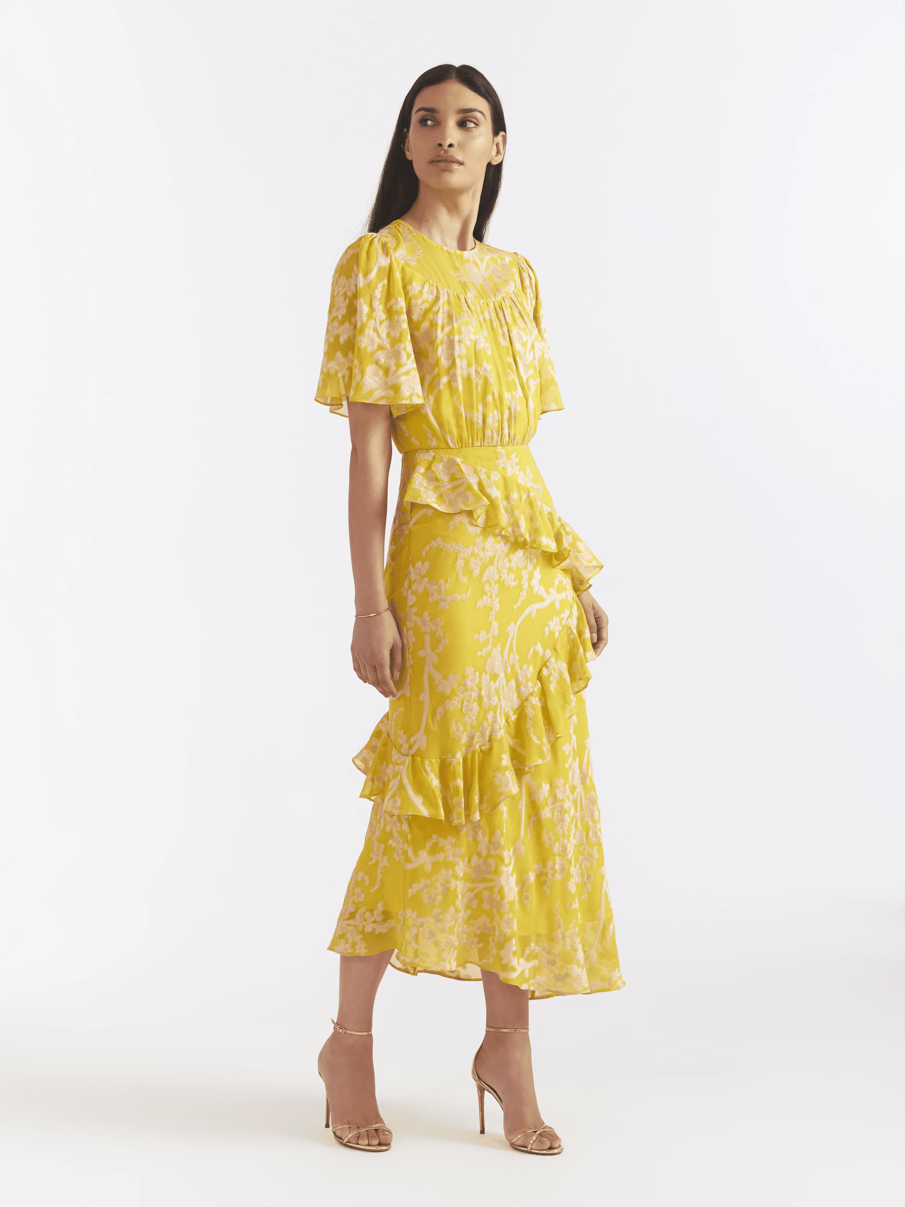 Vida B Dress in Bright Lemon