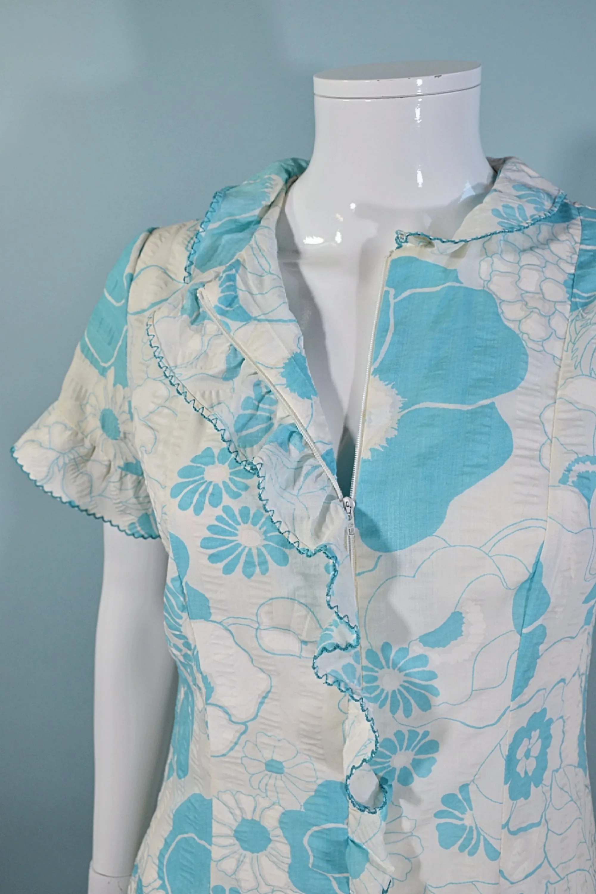 Vintage 50s/60s Floral Dressing Gown Lounge Wear Robe by Loungees 8