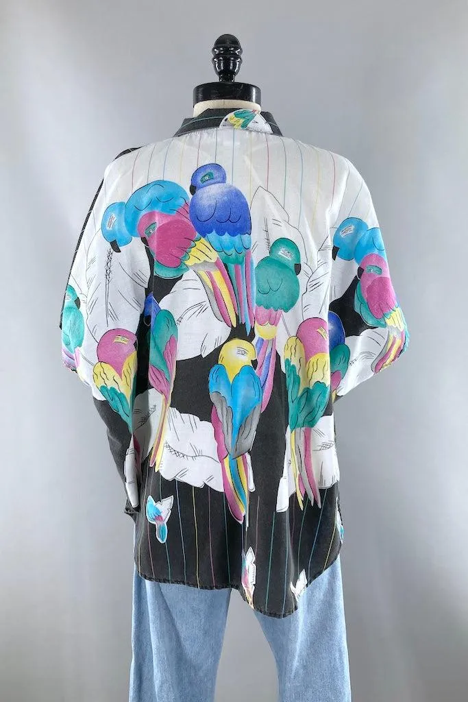 Vintage 80s Parrots Shirt