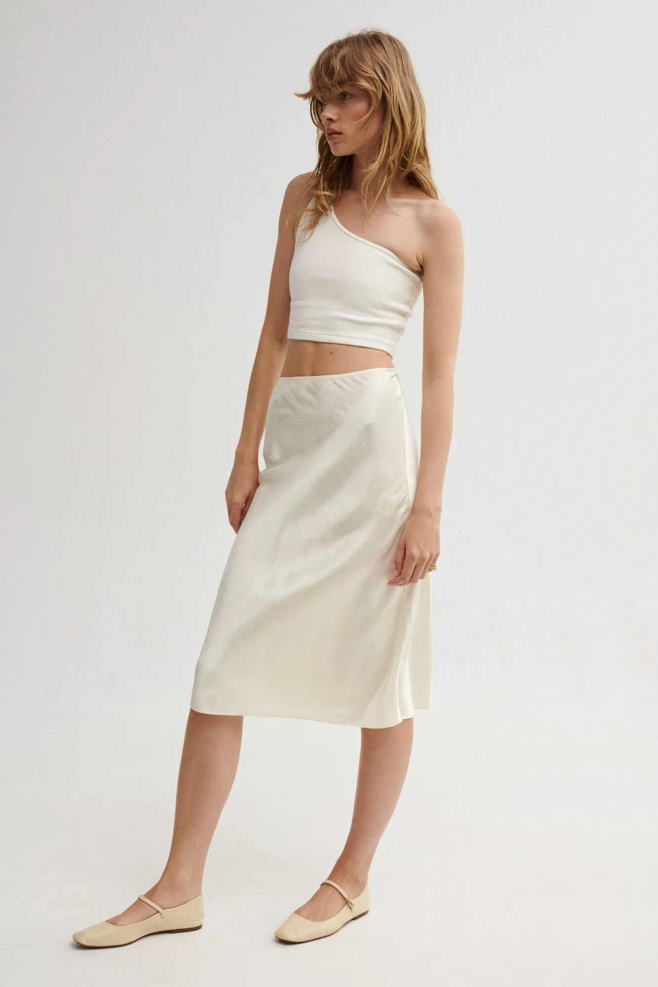 Viscose skirt / 07 / 05 / cream white