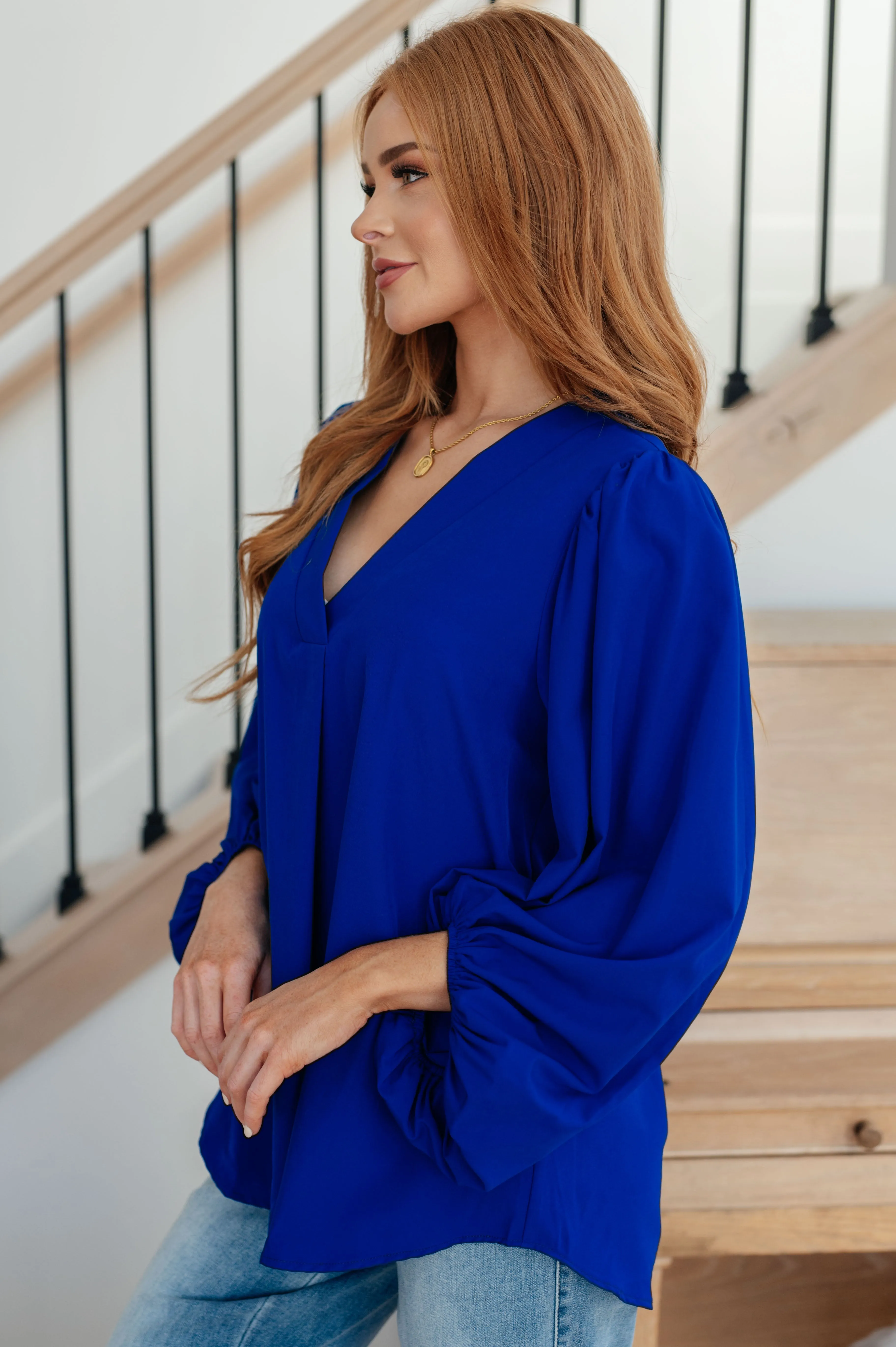 What Do You Say Balloon Sleeve Blouse - Andree By Unit