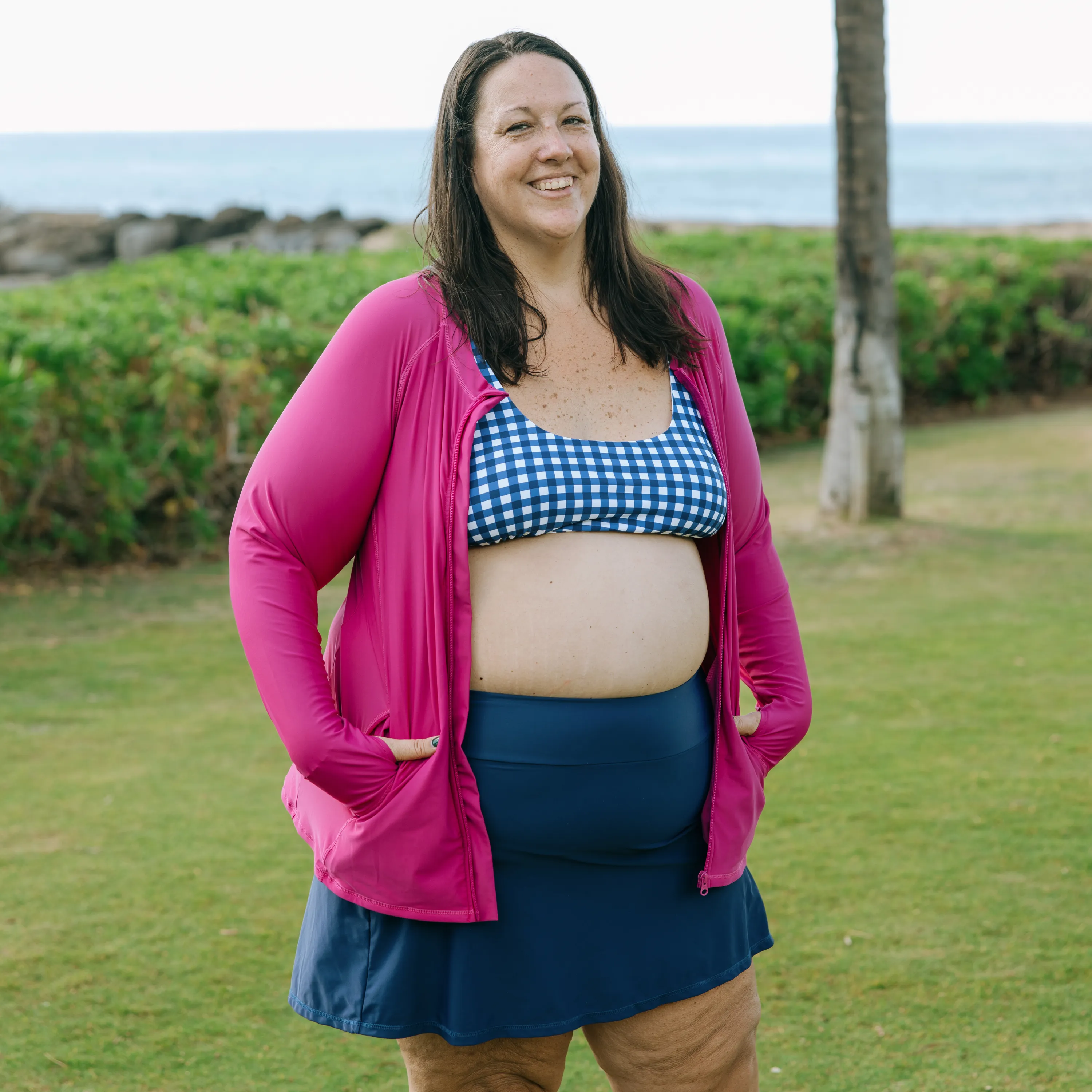 Women's A-Line Swim Skirt Swim Bottom | "Navy"