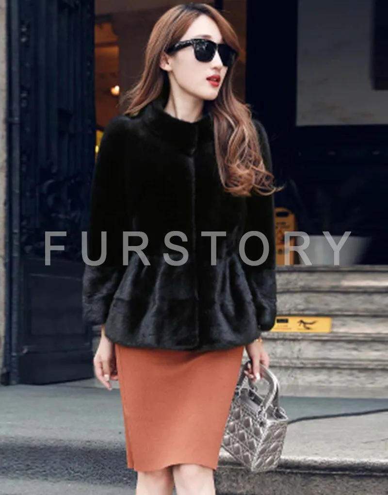 Women's Coats Real Mink Fur Outerwear Winter jacket Women Jacke Fur Story FS16058