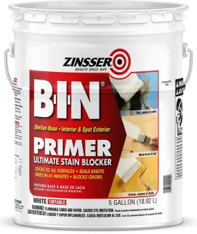 Zinsser 00900 Primer, White, 5 gal :PAIL: QUANTITY: 1