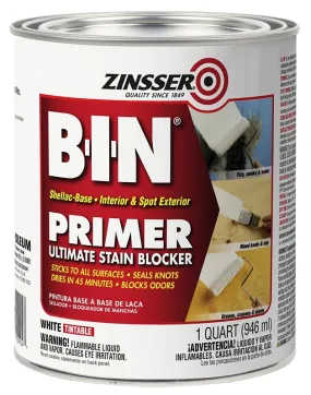 Zinsser 00904 Primer, White, 1 qt :QUART: QUANTITY: 1