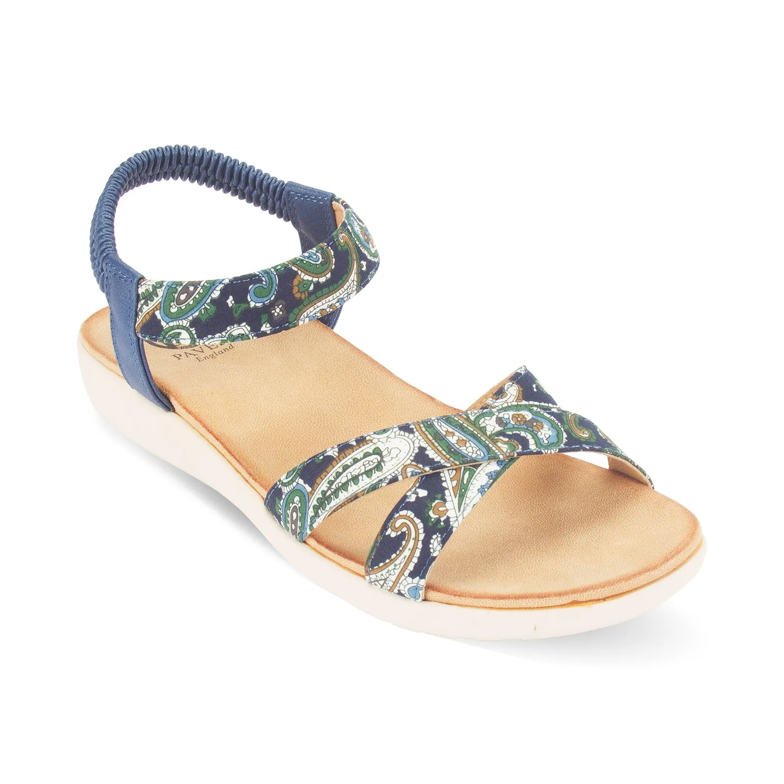 Zoe women's elastic sling-back flat sandal